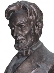 A bust of Abraham Lincoln is located on the first floor of Lincoln Hall.