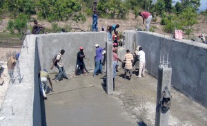 Completed in 2011, this reservoir near the village of Deschapelles in Haiti was funded by a foundation for international water projects started by Professor Bruce Berdanier and his wife.