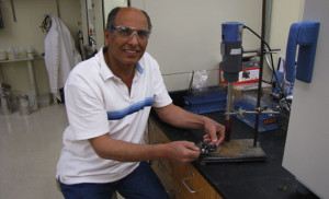 Fathi Halaweish, professor of chemistry and biochemistry, is researching the medicinal qualities of juneberries and their use in pemmican, a food item invented by American Indians. 