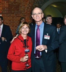Gordon Niva and his wife, Susan Lahr â€™75, pose at the 2013 International Missile Defense Conference in Warsaw, Poland.