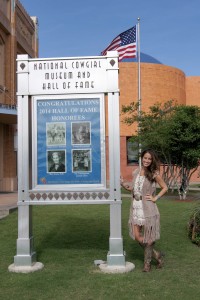 Tara Trask poses outside the National Cowgirl Museum and Hall of Fame in Fort Worth, Texas. The former Miss Rodeo South Dakota, who is now public programming director at the museum, says â€œTexas has my heart, but South Dakota has my soul.â€