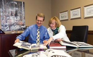 President David â€™69 and Marcia â€™71 Chicoine recall their undergraduate days at State by reviewing various yearbooks.