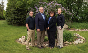 The Dunn family, South Dakota Stateâ€™s newest first family. From left, Thomas, Barry, Jane and Michael.