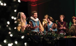 SDSU Madrigal performers sing a song.