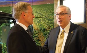 Raven President/CEO Dan Rykhus and SDSU President Barry Dunn