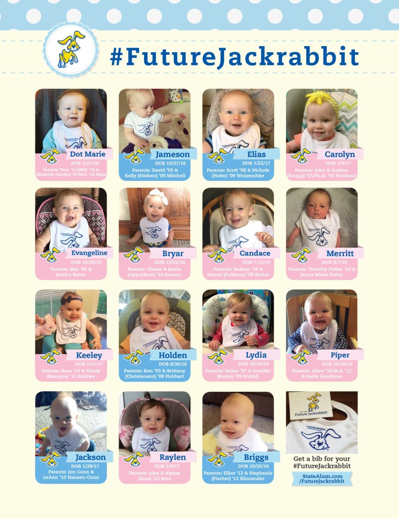 Photos of babies who will be future jackrabbits.