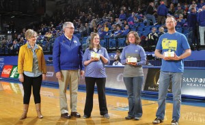 Three teachers are honored with awards.