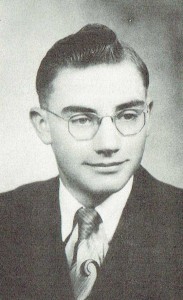 A black and white photo of a young  Maynard Klingbeil.